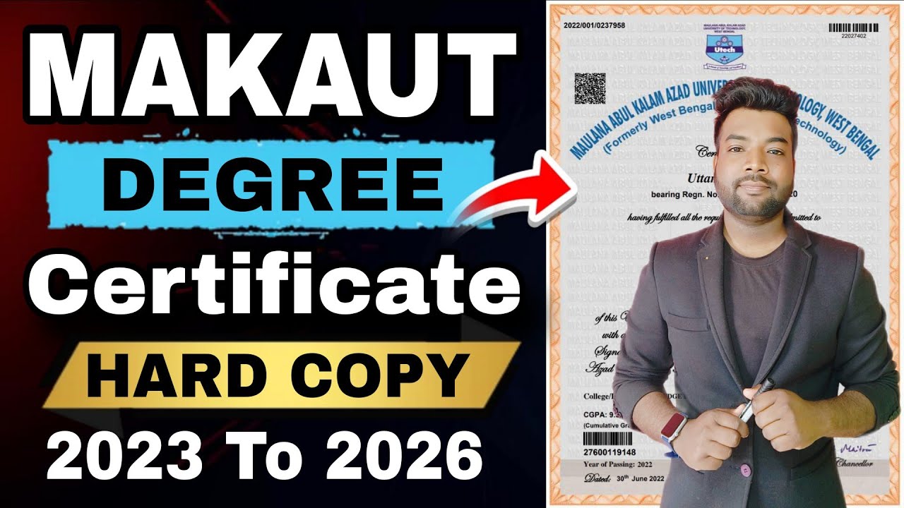 🤩MAKAUT All Degree Certificate Hard Copy 2022 To 2026 is Available Now? #makaut #degree #certificate