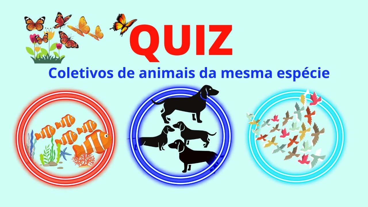 🐾Desafio Rápido: Você Conhece os Coletivos de Animais? 🦁🐑 [10 Perguntas]