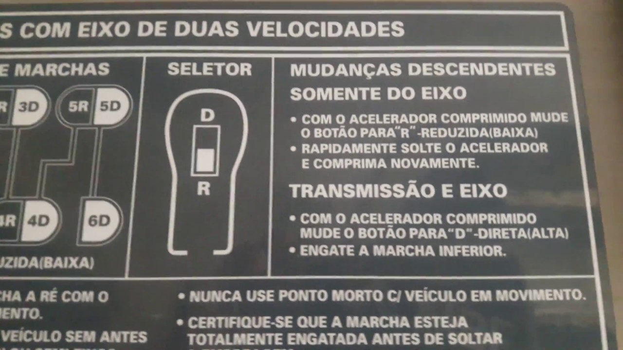 Como trocar marchas do Cargo 2423