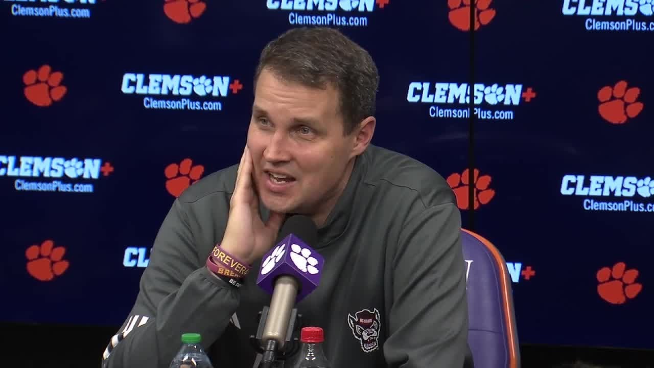 NC State's Will Wade postgame comments after beating his alma mater Clemson in overtime