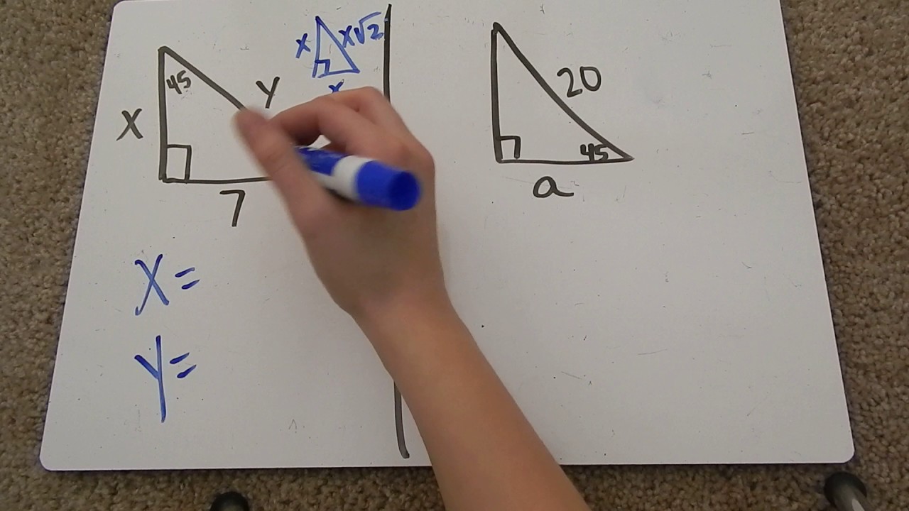 Special Right Triangles 45-45-90 Tutorial