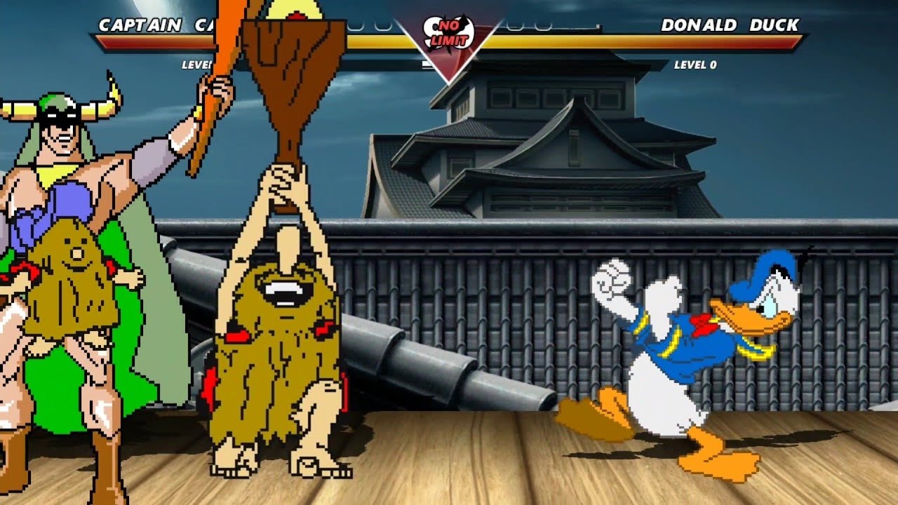 Captain Caveman Vs Donald Duck - Highest Level Incredible Epic Fight!