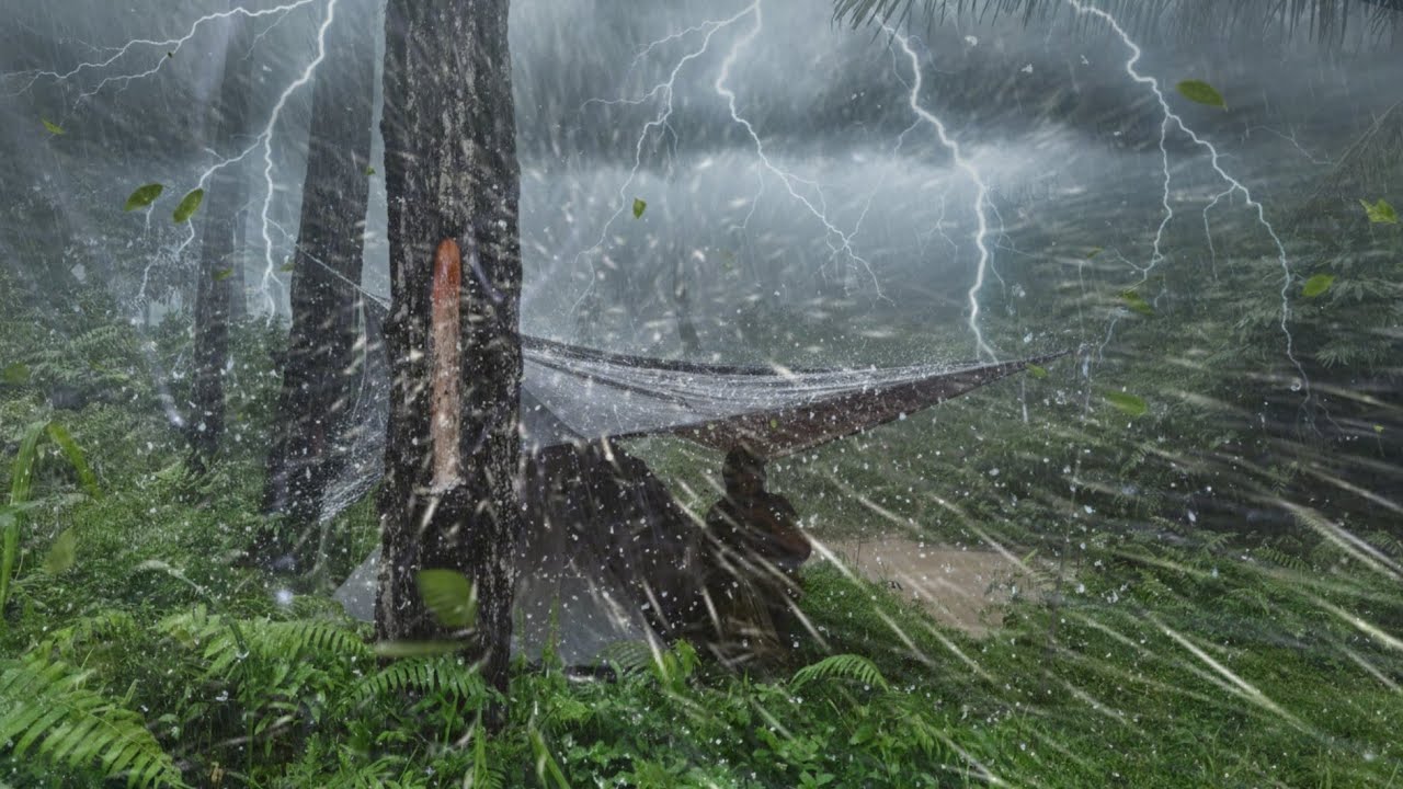 ⛈️UNBELIEVABLE EXPERIENCE CAMPING IN A SUPER HEAVY RAINSTORM‼️