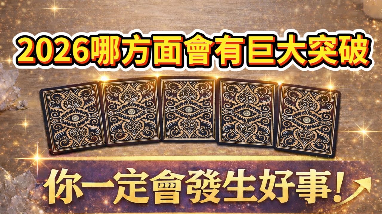 塔羅占卜🔮 2026妳在哪方面會🈶超凡突破🔥你一定會發生的好事是什麼🌈事業有成💴人見人愛💖喜結良緣🌹財運亨通💰