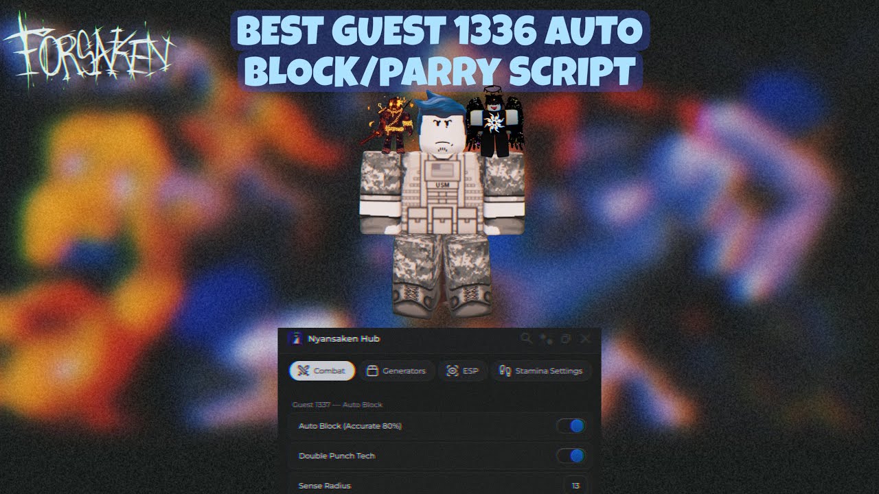 😈 BEST GUEST 1336 AUTO BLOCK SCRIPT | Nyansaken Script