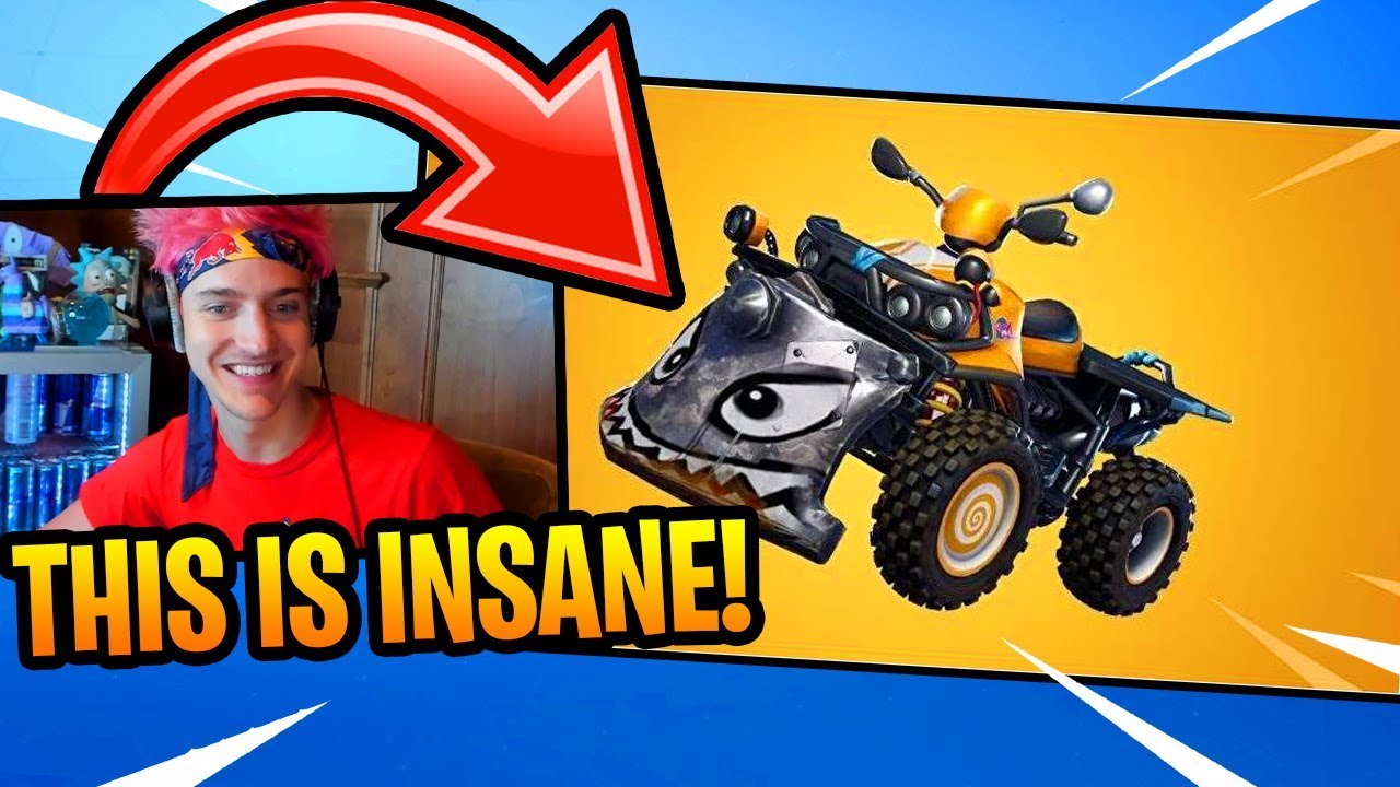NINJA REACTS to *NEW* QUADCRASHER VEHICLE!!! (FIRST TIME) Fortnite FUNNY and EPIC Moments