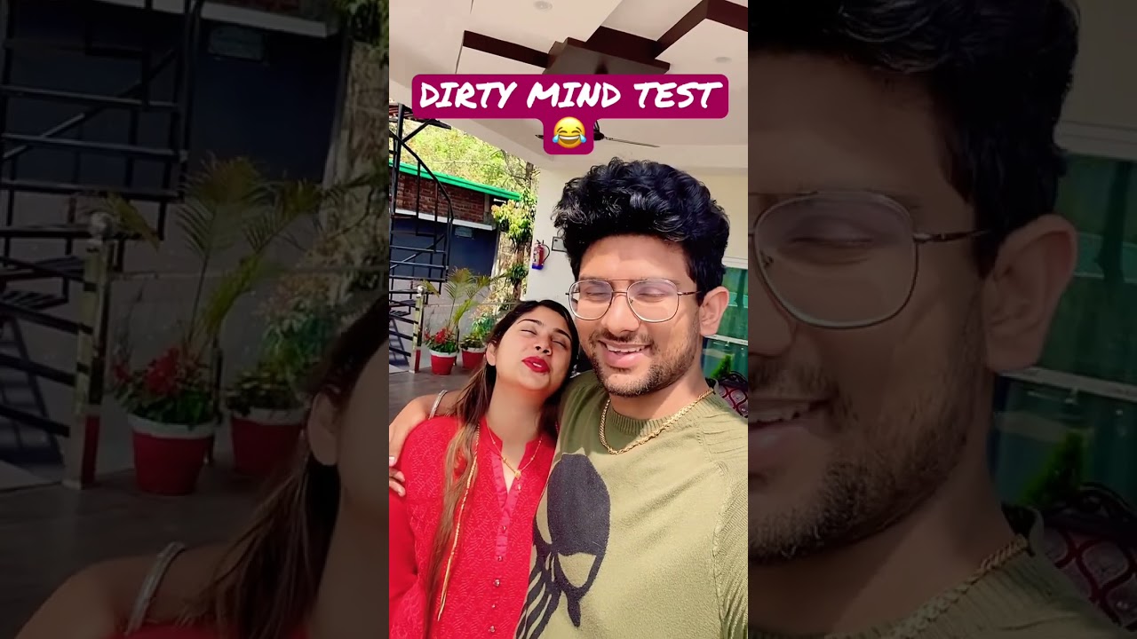 DIRTY MIND TEST WITH WIFE 😂 #shorts #comedy #ytshorts #prank #couplegoals