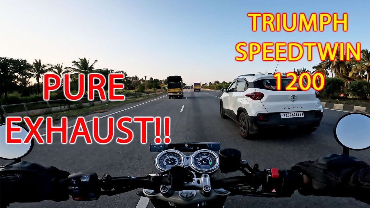 Triumph Speed Twin 1200 - Pure Exhaust Evening Ride 4K