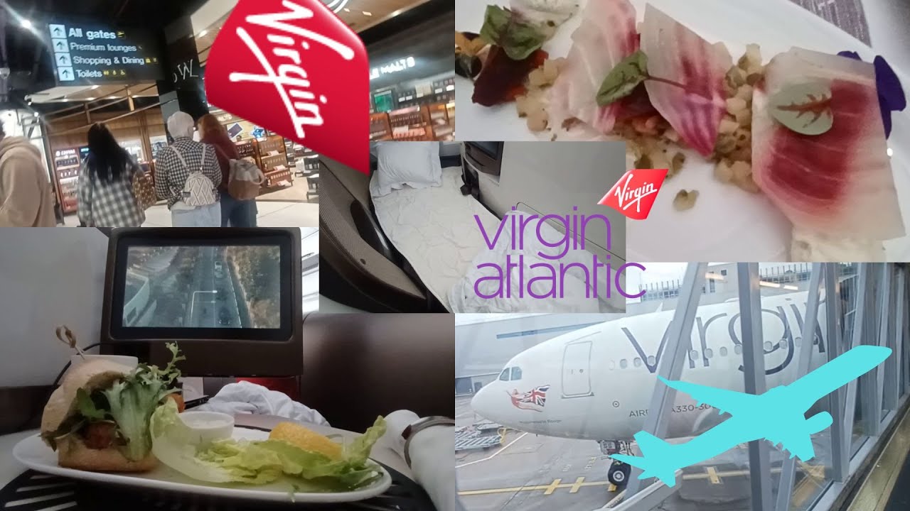 Travel day Virgin Atlantic Upper Class A330-300 Manchester England To MCO Orlando Florida ASMR