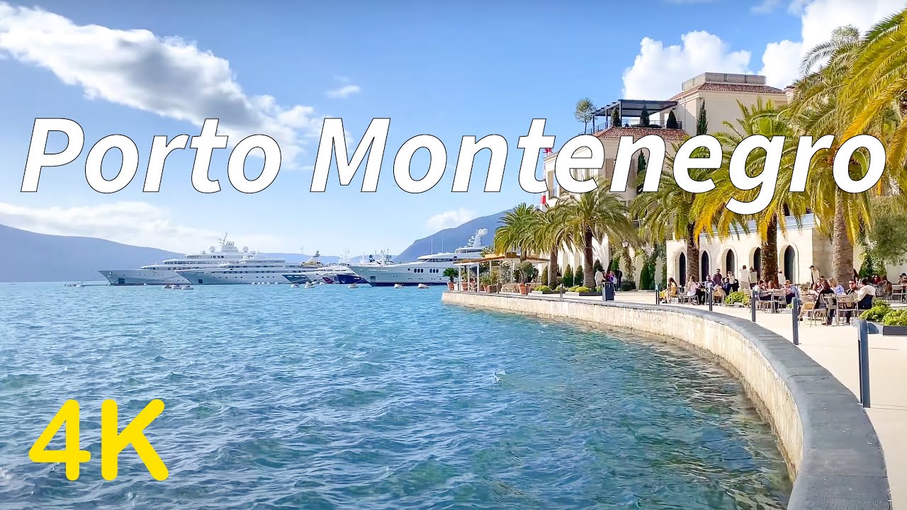 Тиват, Порто Монтенегро ☀️🇲🇪 Пешеходная экскурсия в 4К - март 2024 г.