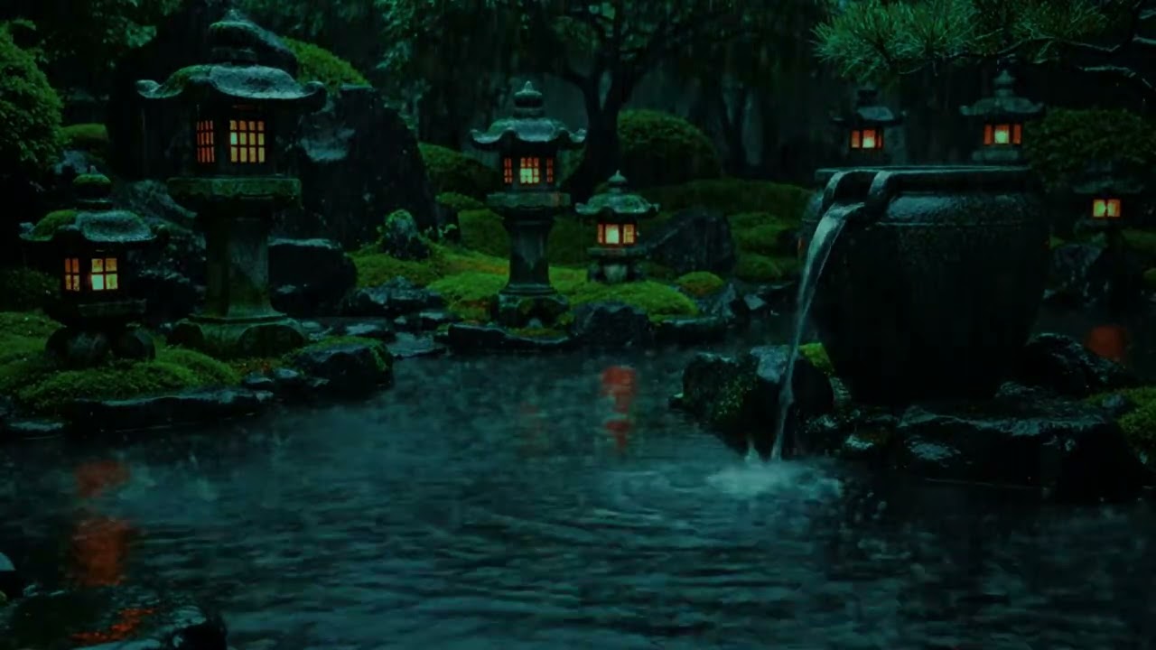 Rain Sounds That Make You Sleep Fast 🌙 Zen Garden Night Relaxation