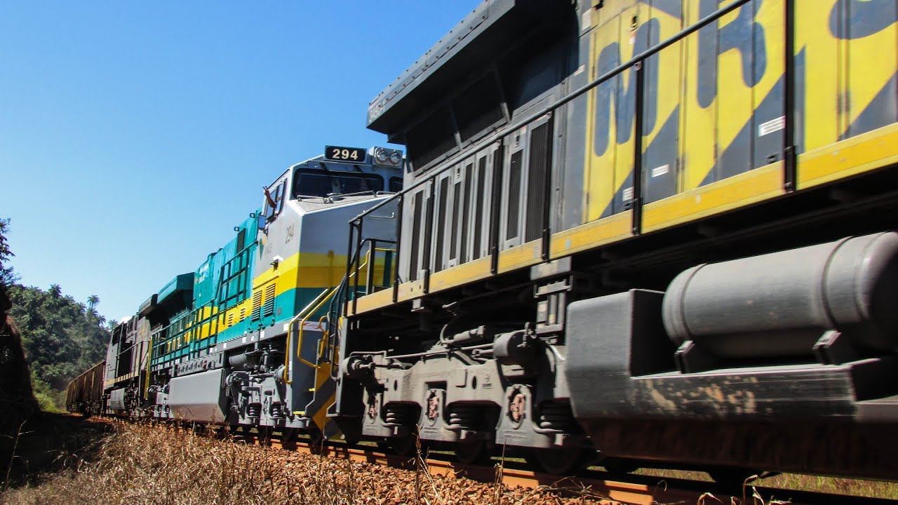 Segundo teste da Locomotiva ES58ACi na MRS com mais 3 locomotivas AC44i