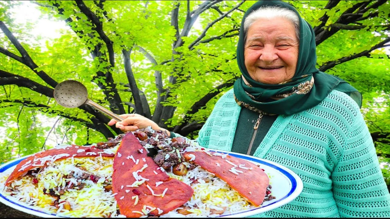 Nənə bağında QİYMƏLİ PLOV  BALIQ bişirdi