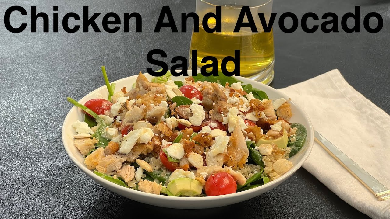 High-Protein Chicken Avocado Salad 🥑 - Healthy, Filling And Low-Calorie Weight Loss Meal