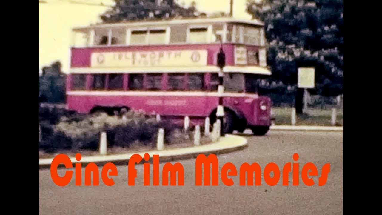 Hampton Court 1950's Amateur 8mm Cine Film with London Trolley Bus No 667