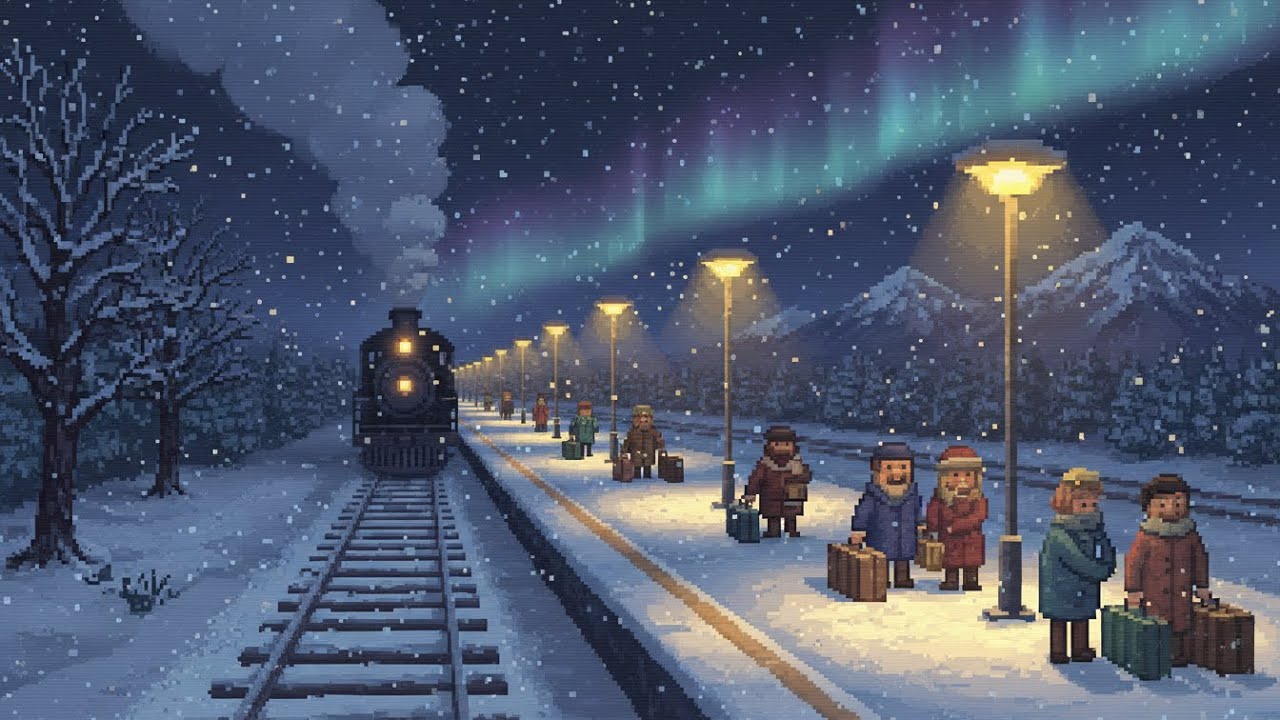 Nostalgic Winter Journey | Ambient House 16-Bit Music | Relaxing Pixel Sounds