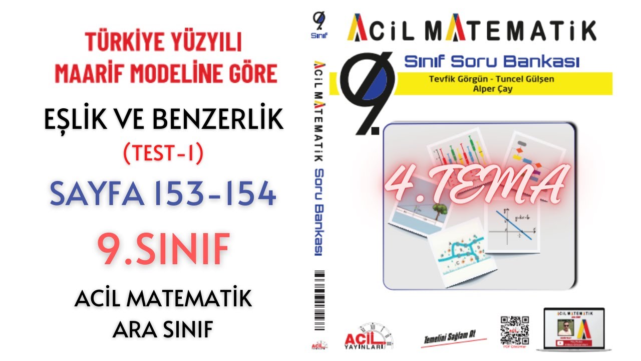 9.Sınıf Soru Bankası Eşlik ve Benzerlik Test-1 (Sayfa 153-154)