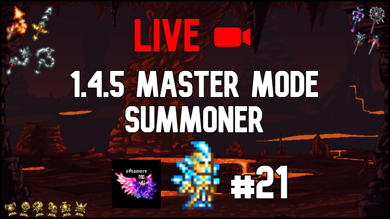 🔴LIVE Master Mode Summoner on Terraria 1.4.5! (Day 21)