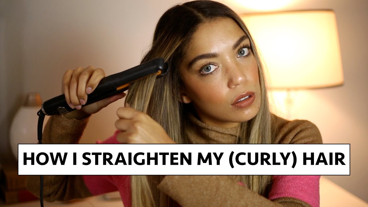 HOW I STRAIGHTEN MY ((curly)) HAIR 💁