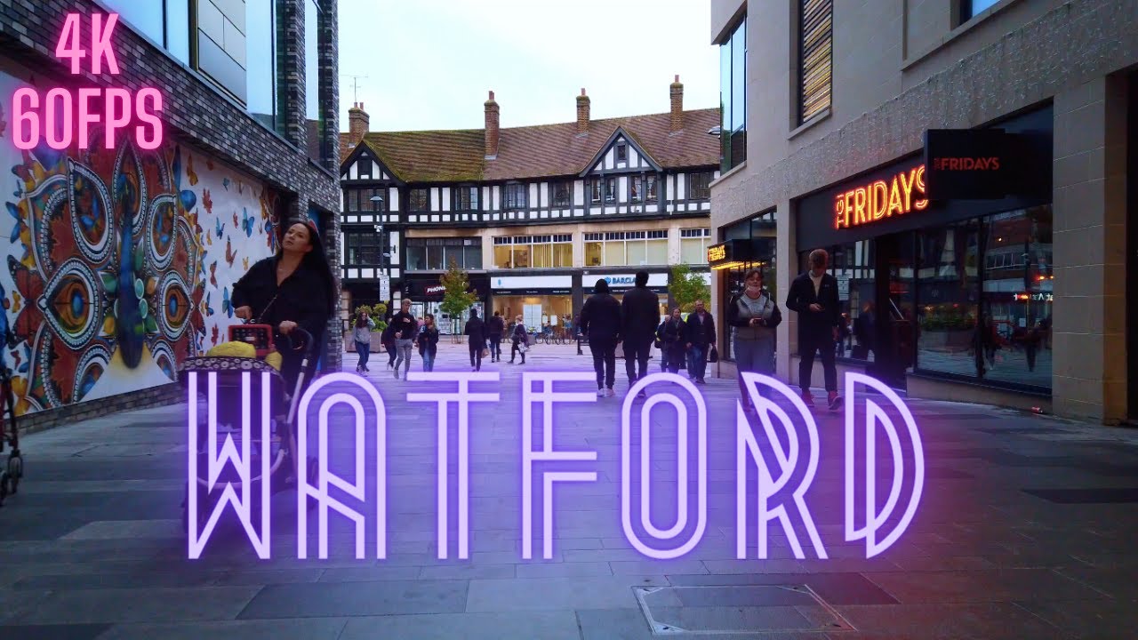 【4K】WATFORD WALKING TOUR - WATFORD HIGH STREET and intu Watford Shopping Centre