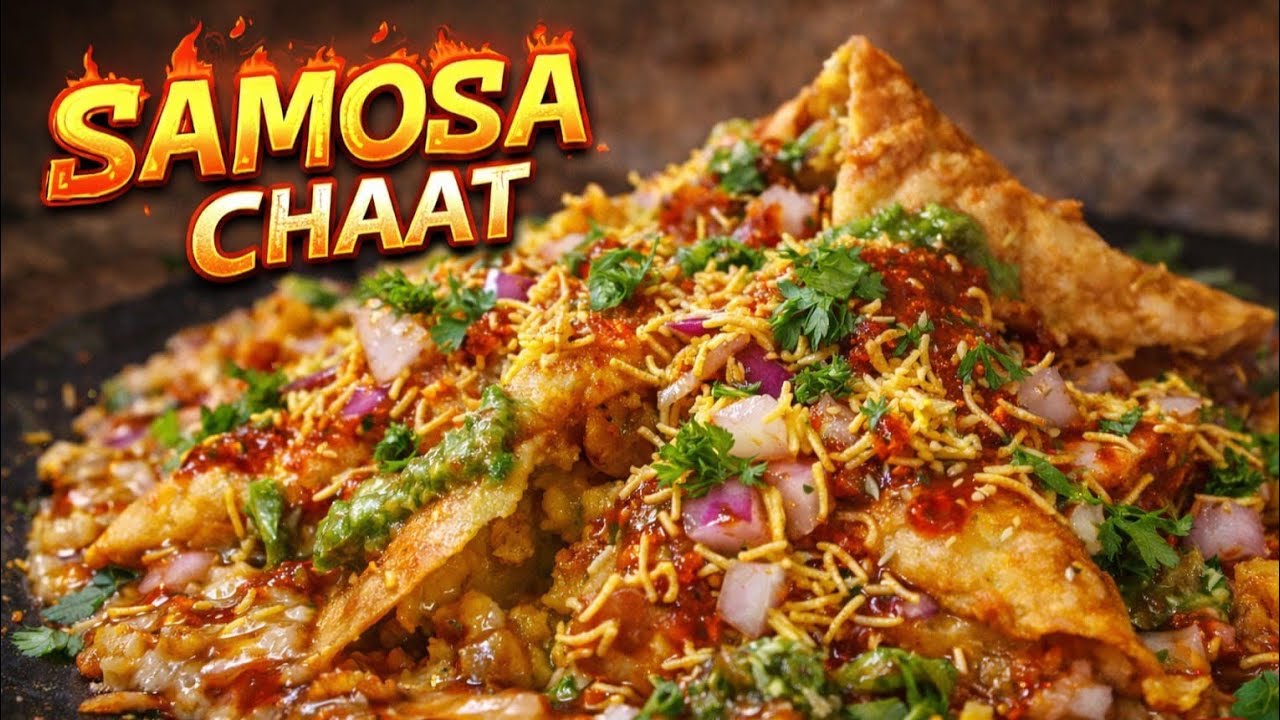  🔥Ragda Samosa Chaat Recipe|स्ट्रीट फूड स्पेशल रगड़ा समोसा चाट- Bijal's Kitchen 💖