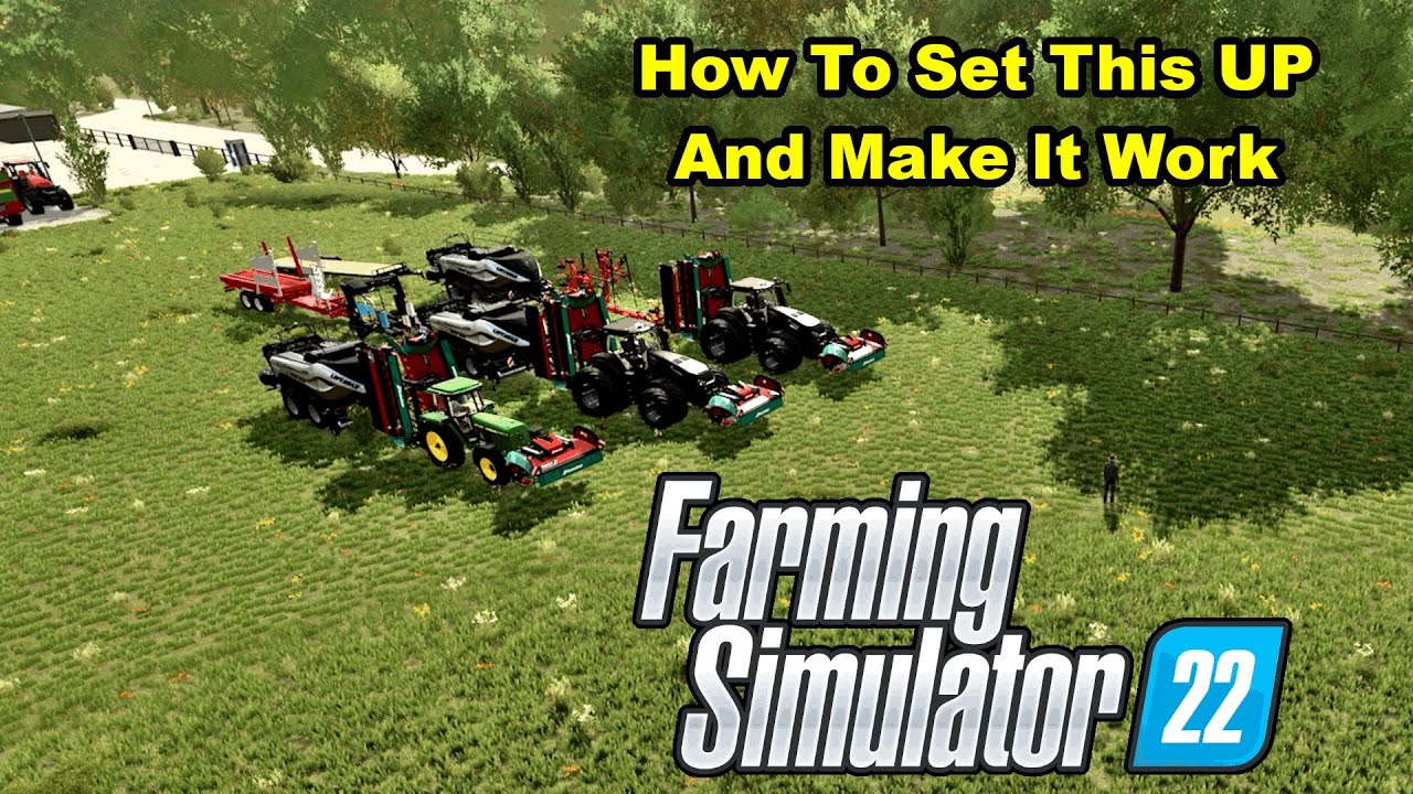 Оптимальная настройка пакета кошения и прессования #farmingsimulator22mods