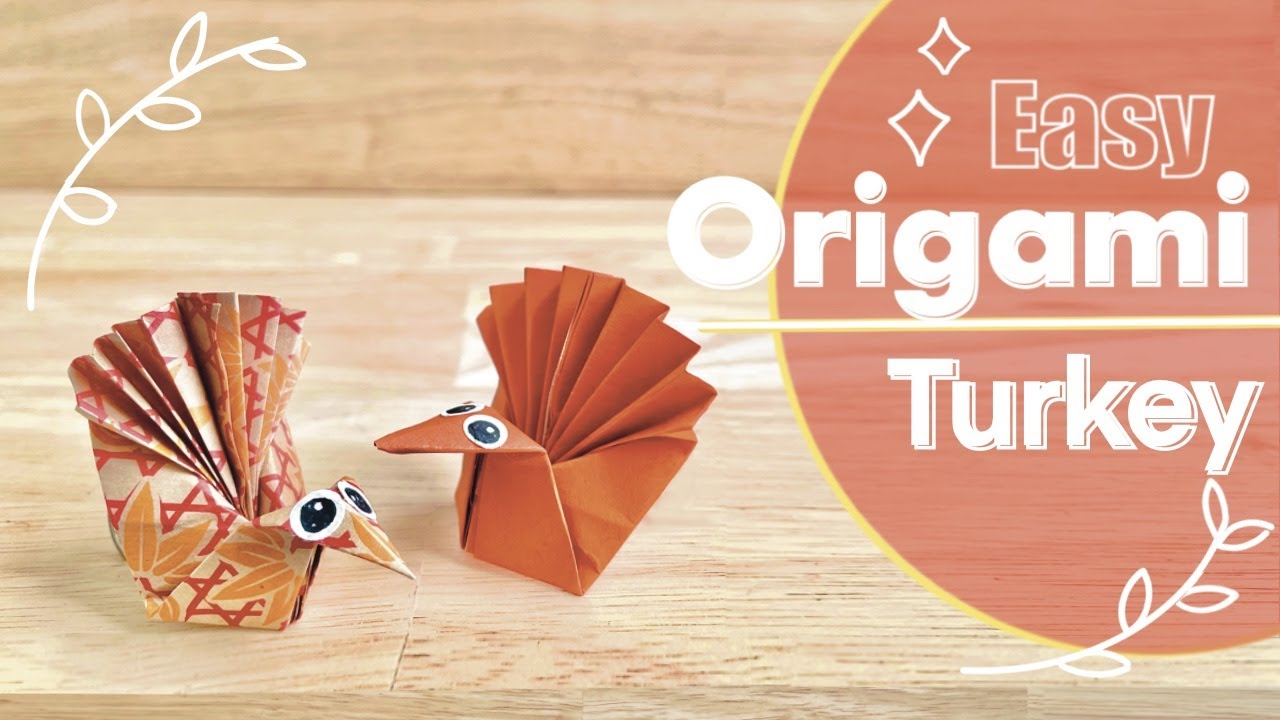 🦃🍁 Cute Turkey Easy Origami | Thanksgiving Decorations | Gift Cards | Fun Party Favors