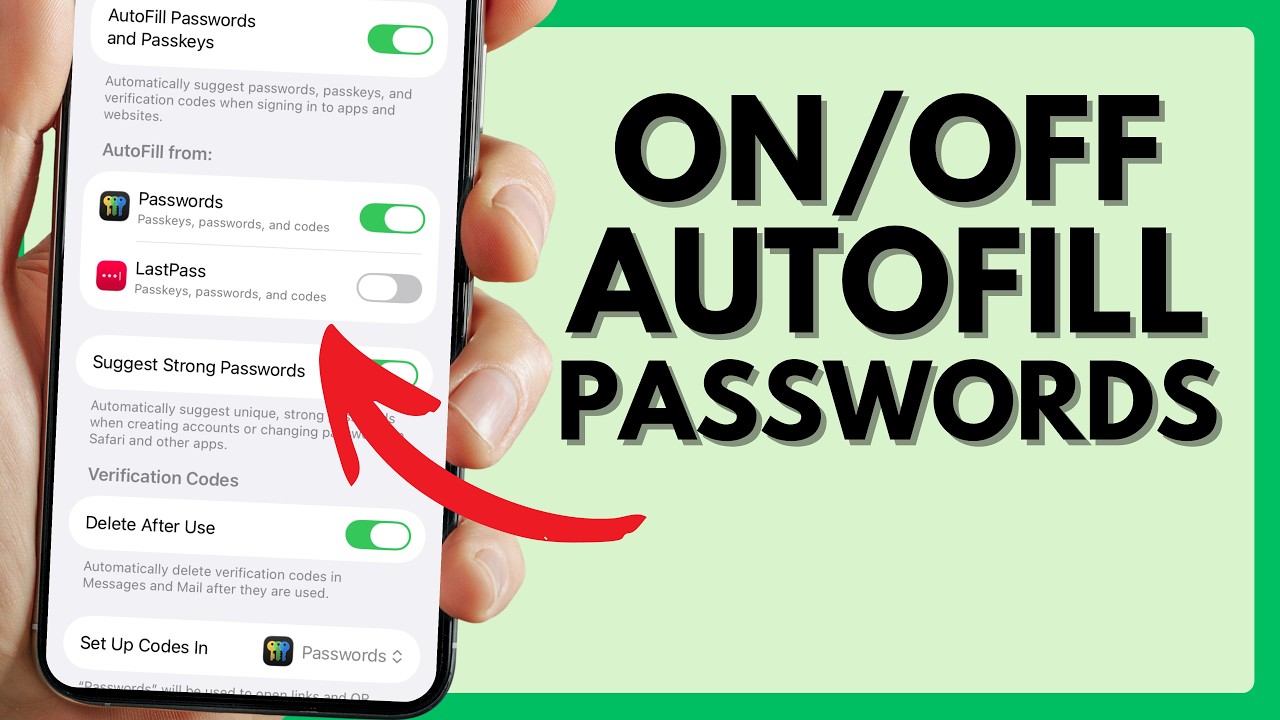How to Enable/Disable Autofill Passwords on iPhone