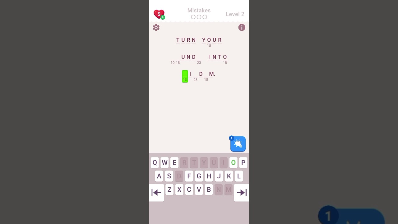Cryptogram - Word Brain Puzzle ( level 2) #games #cryptogram #gaming #youtubegaming