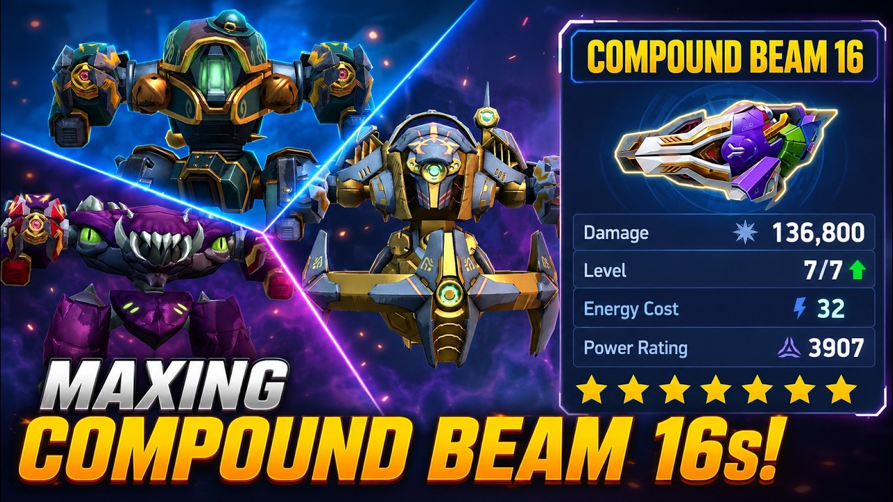 MAXED COMPOUND BEAM 16 IS ABSOLUTELY BROKEN! 😱🔥 EASY MVP EVERY MATCH! | Mech Arena
