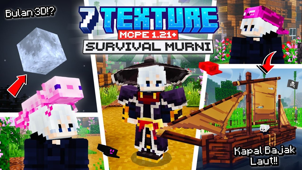 7 Texture Pack MCPE 1.21+ Terbaik & Ringan Untuk Survival Murni