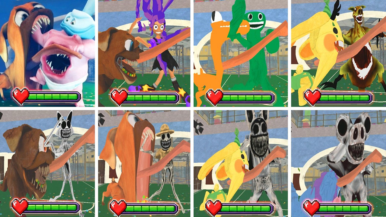 Dark Pals The 1st Floor - All BOSSES Jumpscares With HEALTHBARS