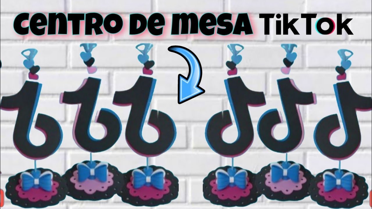 Lembrancinha |Centro de Mesa Tik Tok em E.V.A