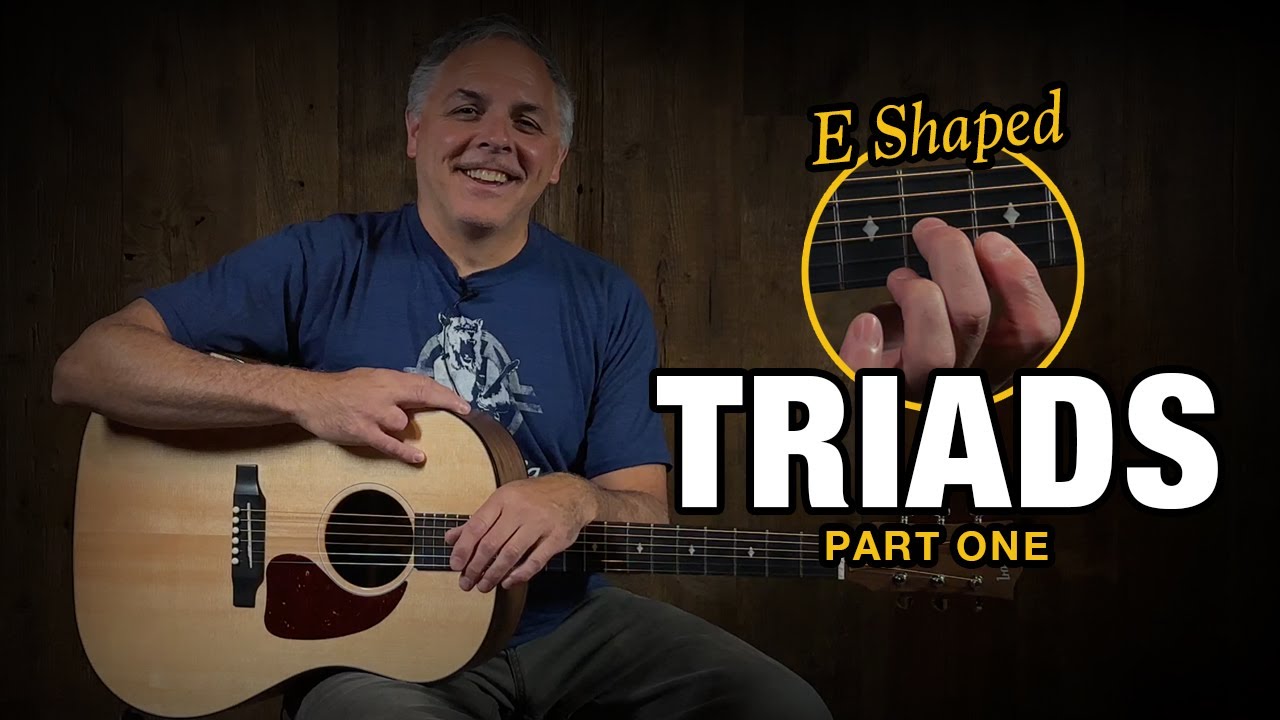 Essential E-Shape Triads (Chord Shapes) on Guitar - Beginner Guitar Lesson