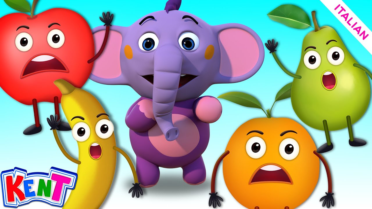 kent elefante Italiano | 5 simpatici frutti | più filastrocche per bambini | canzoni per bambini