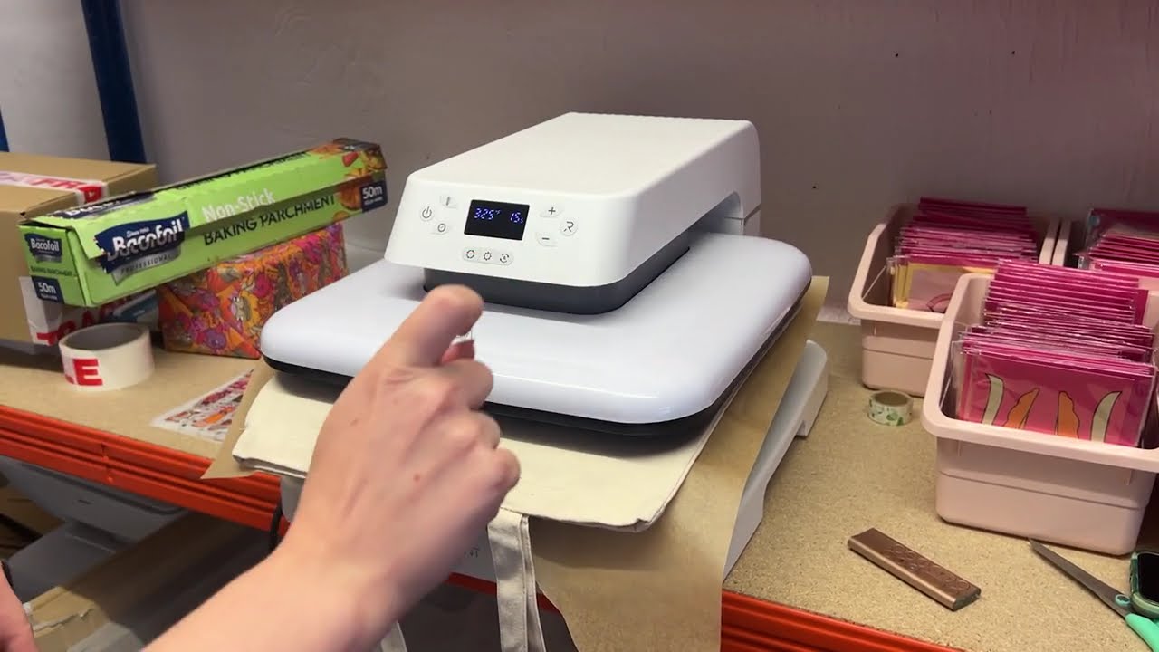 How to heat press a tote bag using DTF