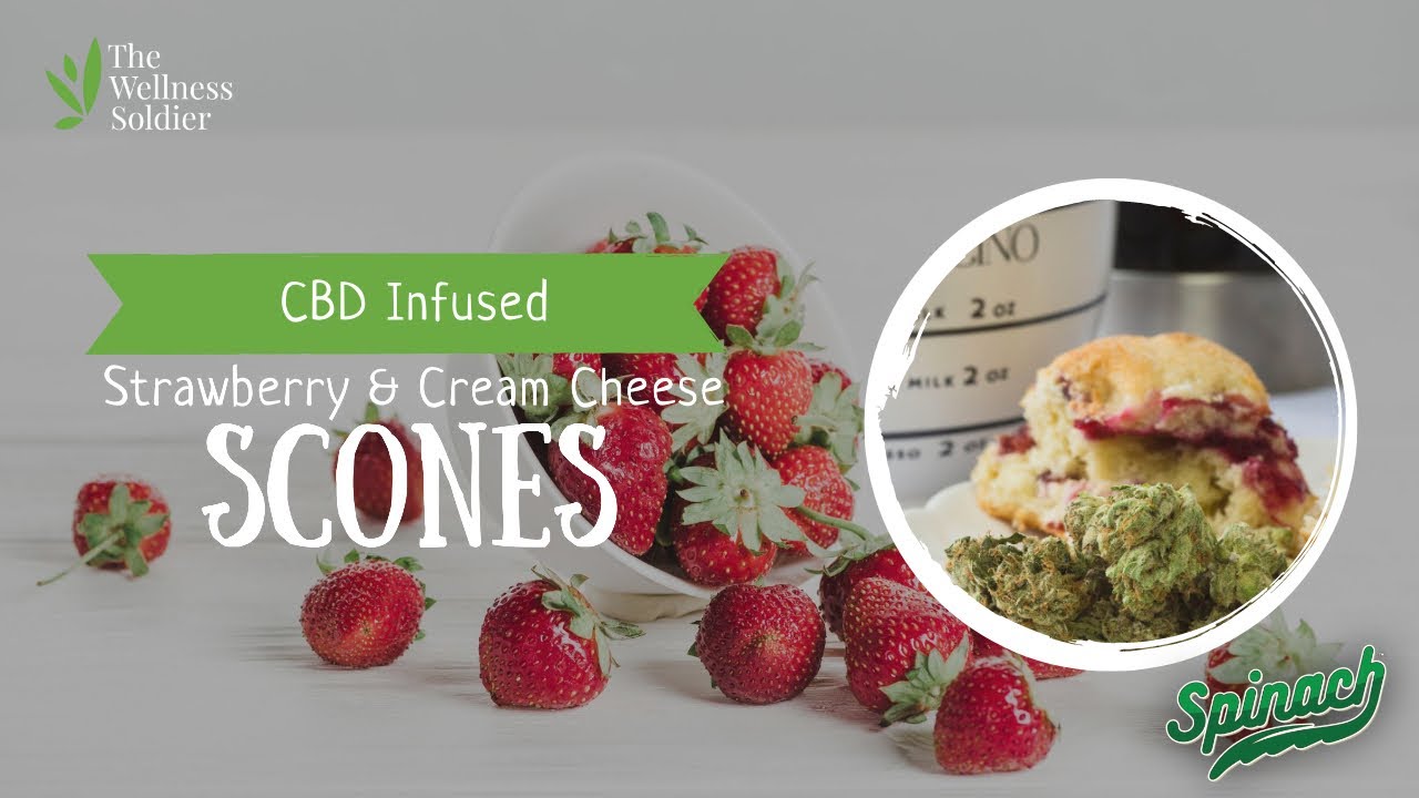 Wake & Bake - CBD Strawberry & Cream Cheese Scones using 