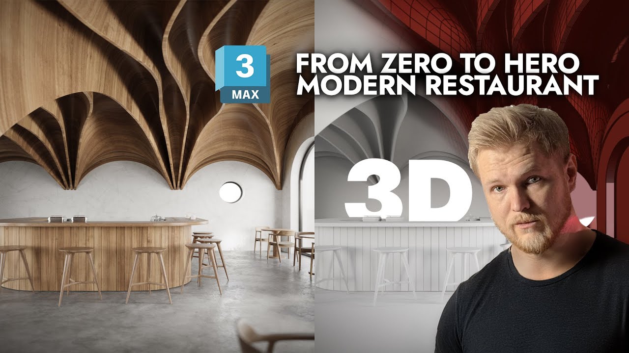 Restaurant Modelling for Beginners / Rendering / Tutorial [3D WORKSHOP - DAY 1/2]