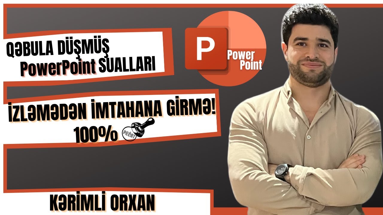 İNFORMATİKADAN QƏBULA DÜŞMÜŞ  PowerPoint SUALLARI