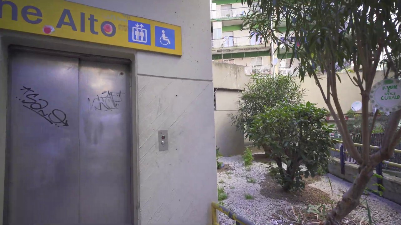 Italy, Naples, Rione Alto metro station, Del Bo elevator