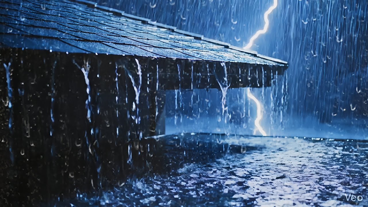 Heavy Rain and Thunderstorm Sounds for Relaxation | Rain Sounds for Sleep, Study & Stress Relieve