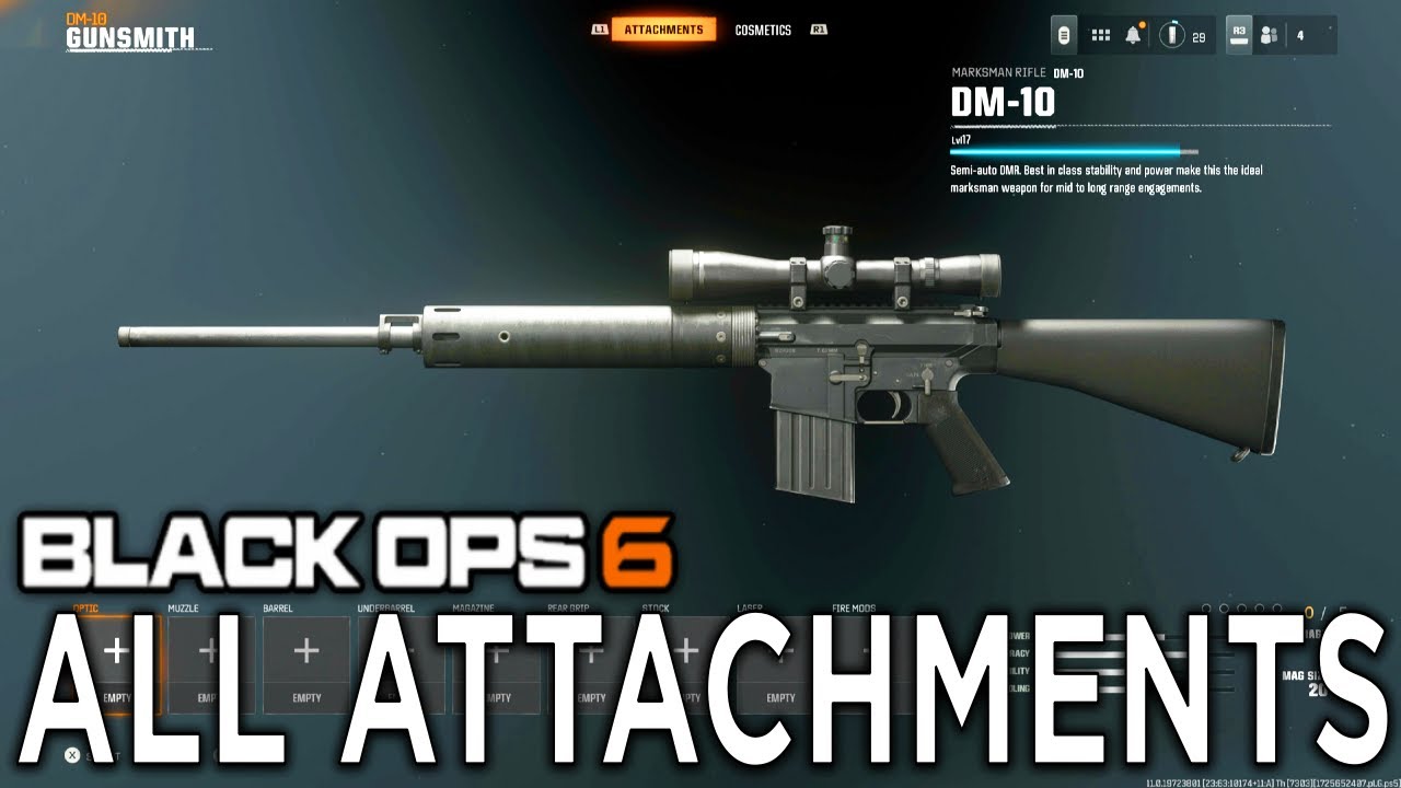 All Attachments of DM-10 in Black Ops 6 BETA Gunsmith Showcase