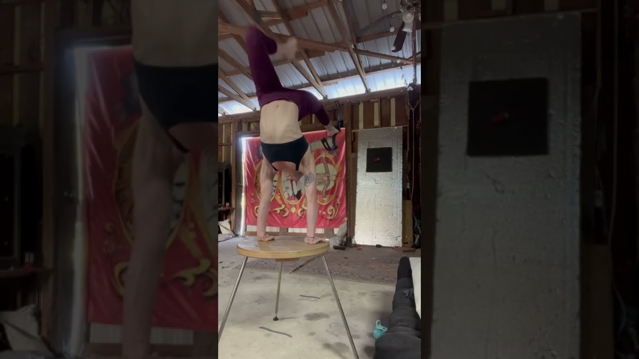 Handstand Foot Archery with Compound Bow, Camille Zamboni
