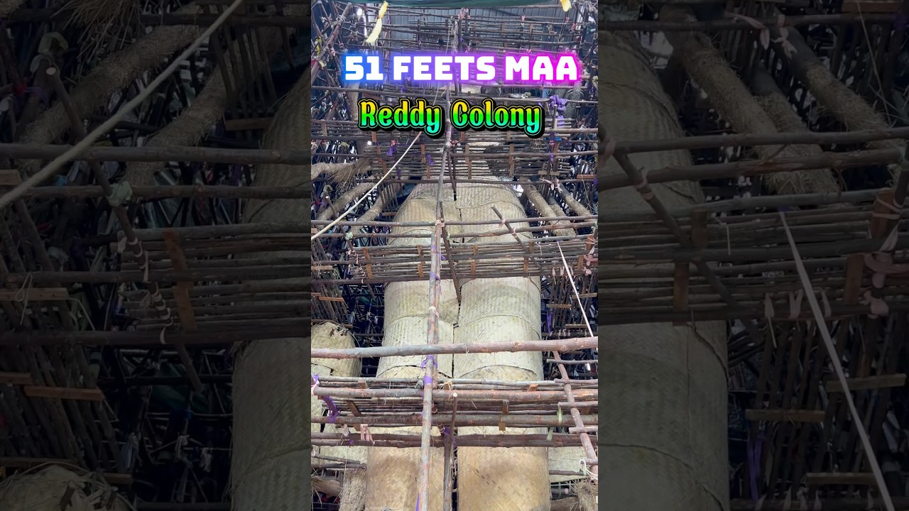 51 Feets Durgamata In Hanumakonda Reddy Colony #durga #durgapuja #durgamaa #trending