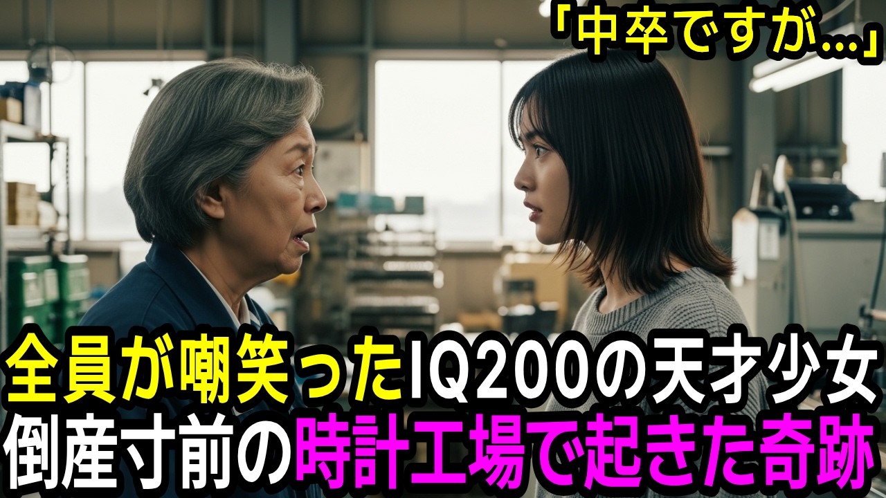 「中卒ですが…」現れたのはIQ200の天才少女をゴミ扱いした店長、に世界的天才時計師と判明し土下座する羽目に【感動する話】【朗読】