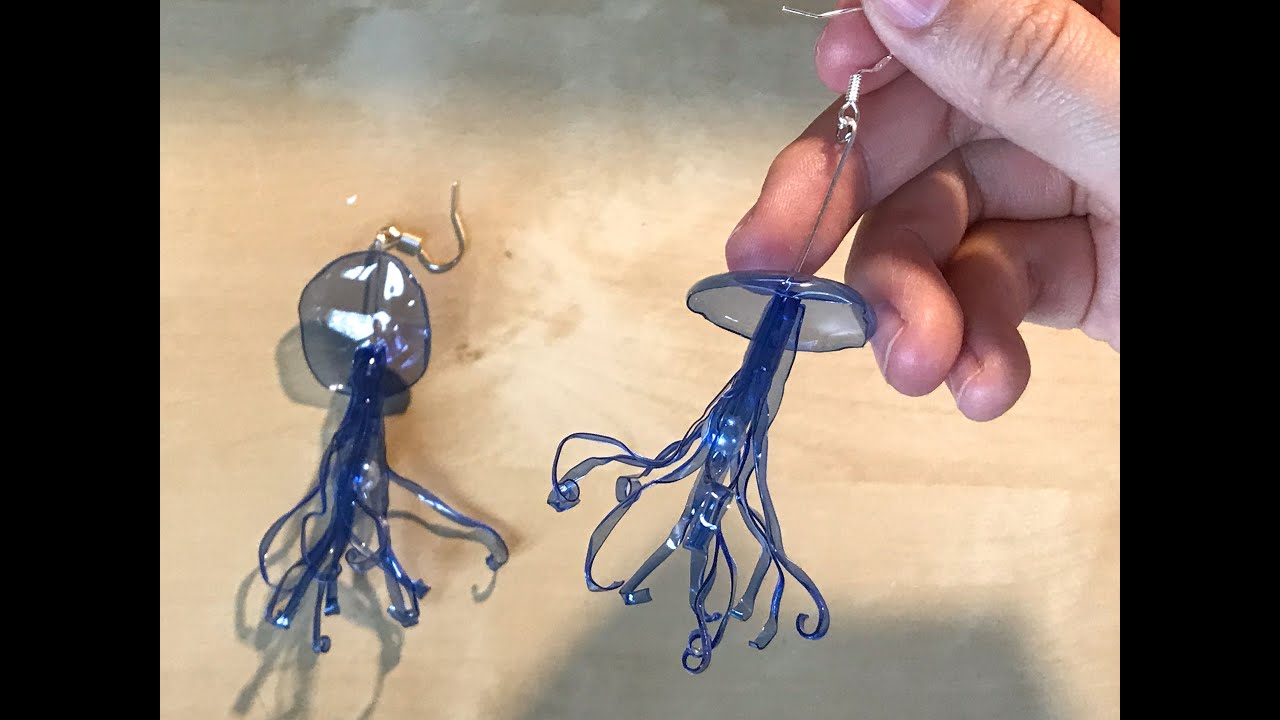 Turning Plastic Bottles Into Jewelry: How to Handle Plastic At Home (DIY Jellyfish Earring Tutorial)