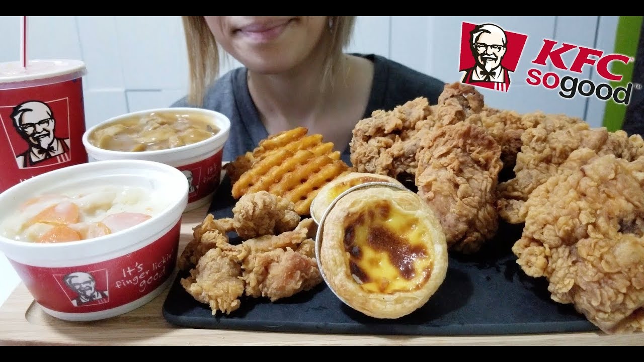 KFC Fried Chicken Meal in Hong Kong  |  ASMR  ( no talking ) with MAJOR CRUNCH !! 💣✨✨