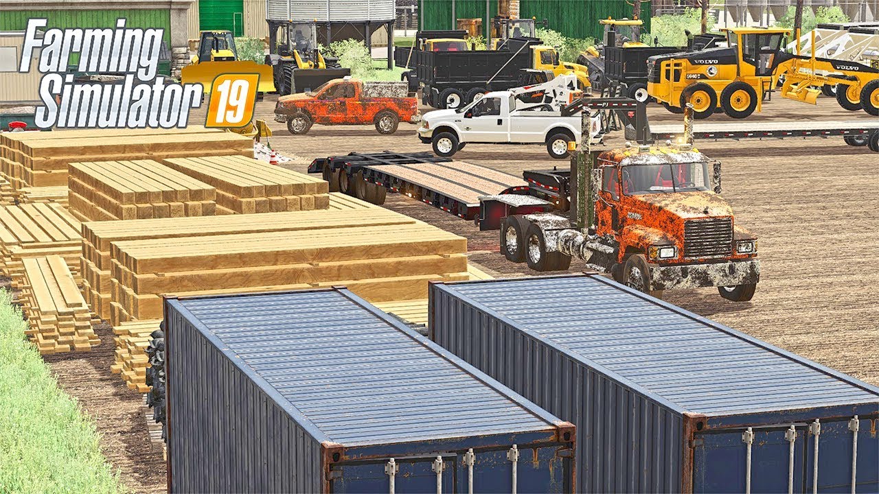 CONSTRUCTION SITE PREP HAULING MATERIALS - NEBRASKA LANDS SEASONS FS19 (ROLEPLAY)