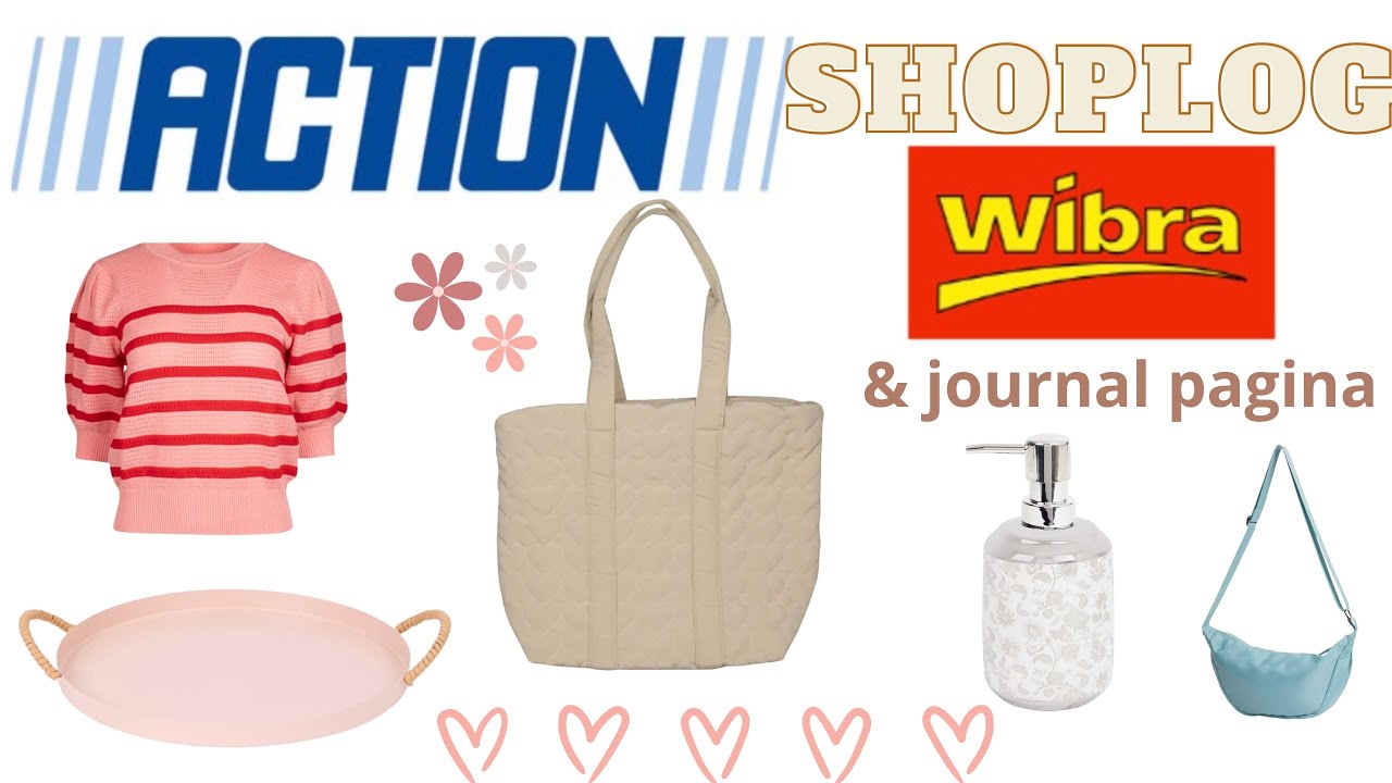 Action shoplog, Wibra & journal pagina