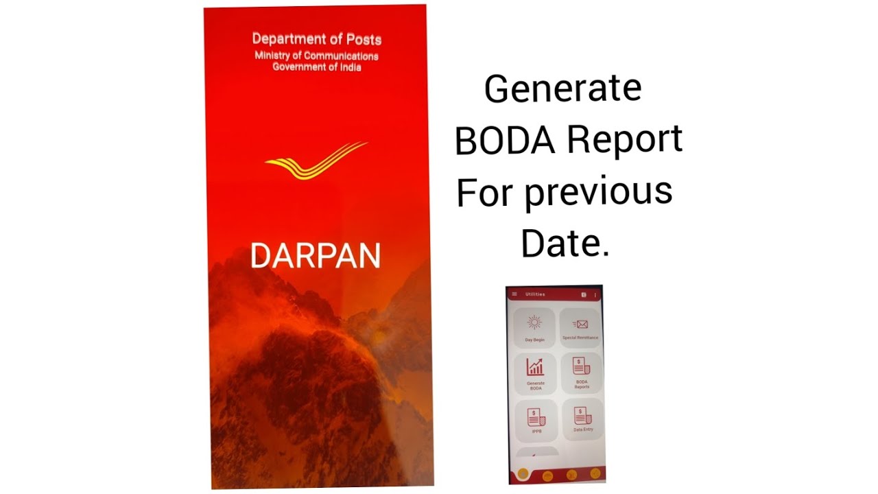 steps for generating BODA report of previous date. #bpm #gds #branchpostoffice